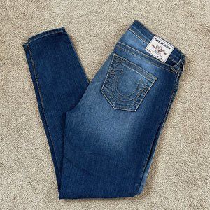 True Religion Jennie Curvy Mid Rise Skinny Jeans Size 29